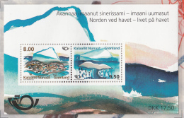 Greenland MNH 2012 Scott #615a Souvenir Sheet Of 2 Iceberg, Whale Tail - Buuti Pedersen - Coastline Scenery - Nuevos