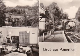 AK Gruß Aus Amerika Bei Penig A.d. Mulde - Mehrbildkarte - Gesamtansicht Bahnhof Gaststube (34036) - Penig