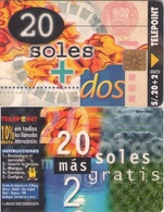 TARJETA TELEFONICA DE PERU. 20 SOLES +2. TIRADA 20000 (342) - Pérou