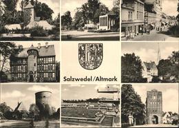41269938 Salzwedel Ehrenmal Dannell Museum Turm Schwimmbad Neupervertor Stadtwap - Salzwedel