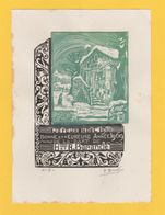 1969 Bon Noël-Année René Barande Graveur D'Ex-Libris Sur Bois Catalan Xylographie Roussillon Signé - Bookplates