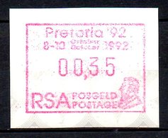 AFRIQUE DU SUD. Timbre De Distributeurs N°11 De 1992. Pretoria'92. - Frama Labels