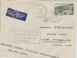 France 1960 Première Liaison Paris-Los Angeles - First Flight Covers