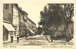 Delcampe - 84 - Vaucluse - Pertuis - Cours De La République Et Place Jean-Jaures - Pertuis