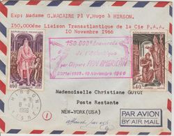 France 1966 150000ème Traversée De L'Atlantique - Primeros Vuelos