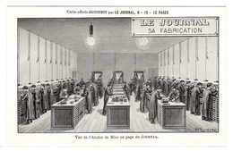 Delcampe - INDUSTRIE DE LA PRESSE - PRESS - LE JOURNAL, SA FABRICATION - Vue De L' Atelier De Mise En Page - ED. LE JOURNAL - Industrie