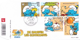 3809 3813 BD BL159 P1630I FDC   Rare 50 Ans Smurf Schtroumpf Peyo 25-9-2008 6900 Marche-en-Famenne €15 - 2001-2010