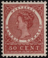 ~~ Curacao 1903/1908 -  Wilhelmine Key Value  - NVPH 41 * MH OG - CV 50.00 Euro ~~~ - Niederländische Antillen, Curaçao, Aruba