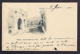 CPA ALGERIE - GUELMA - Gueklma , Le.... - Ruines Romaines De La Casbah - TB PLAN EDIFICE + TB Oblitération 1900 Verso - Guelma