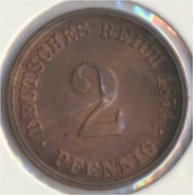 Deutsches Reich Jägernr: 2 1874 C Vorzüglich Bronze 1874 2 Pfennig Kleiner Reichsadler (9157973 - 2 Pfennig