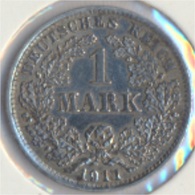 Deutsches Reich Jägernr: 17 1911 D Sehr Schön Silber 1911 1 Mark Großer Reichsadler Im Eichen (9157978 - 1 Mark