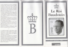 Belgique - 2520 FDC Sur Feuillet D'émission De L'Administration Des Postes Belges - 1991-2000