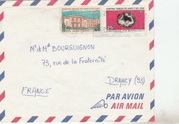 YT 345 + 370 SUR LETTRE DJIBOUTI 18/7/71 POUR DRANCY -                     TDA254A - Storia Postale