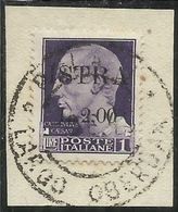 OCCUPAZIONE JUGOSLAVIA IUGOSLAVIA ISTRA ISTRIA POLA 1945 SOPRASTAMPATO D'ITALIA ITALY LIRE 2 SU 1 L. USATO USED OBLITERE - Occ. Yougoslave: Trieste