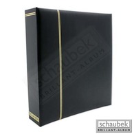 Schaubek Scds1015 Reliure à Vis En Simili-cuir Noire - Large Format, Black Pages