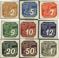 Bohemia And Moravia 42-50 (complete Issue) Unmounted Mint / Never Hinged 1939 Newspaper Brand - Unused Stamps