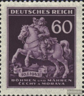 Bohemia And Moravia 113V (complete Issue), Hole In The Loop (Field 90) Unmounted Mint / Never Hinged 1943 Bohemian Reite - Unused Stamps