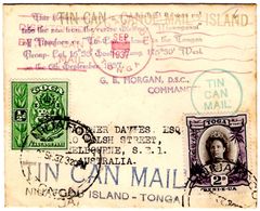 Tin Can Mail September 1937_Toga_Tonga  From Niuafoou To Melbourne - Tonga (...-1970)