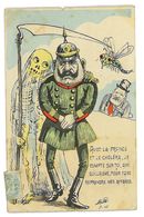 CPA DESSIN MILLE GUILLAUME II AVEC LA FRANCE ET LE CHOLERA POUR LA MORT Caricature Politique Satirique Illustrateur - Mille