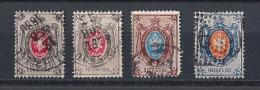 URSS515) IMPERO RUSSO 1875-79 - Aquila In RILIEVO 4val.Unif.24-27  USED - Used Stamps