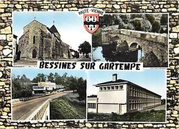 - Ref-W984- Haute Vienne - Bessines Sur Gartempe - Souvenir De.. - Multi Vues Dont Groupe Scolaire Et Hotel De La Vallee - Bessines Sur Gartempe