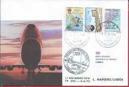 1º Voo TAP Boeing 747-B Lourenço Marques/Lisboa 1973.1st Flight TAP Boeing 747-B Lourenço Marques/Lisbon.Avião TP 292. - Brieven En Documenten