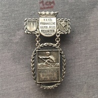 Badge (Pin) ZN006736 - Rowing / Kayak / Canoe Germany Würzburg XXXII Frankische/ Verb. Rud. Regatta 1934-07-01 - Rowing