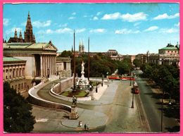 Wien - Vienna - Vienne - La Ringstrasse - Le Parlement - Parlament - Tramway - Animée - BAUER - 1994 - Ringstrasse