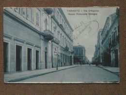 TARANTO -1918-  VIA D AQUINO-NUOVO RISTORANTE BOLOGNA      -F/P  ---BELLISSIMA  - - Taranto