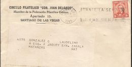 L) 1965 CUBA, JOSE DE LA CRUZ CABALLERO, 1800-1862, RED, 3C, CIRCULATED COVER IN CUBA - Brieven En Documenten