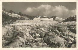 61137953 Rhonegletscher Glacier Du Rhone Und Gerstenhoerner Urner Alpen / Rhone - VS Valais