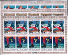 MANAMA 1970 Olympics Sapporo 1972 Se-tenant COMPLETE SHEETS:3 X 10 Stamps [feuilles] - Winter 1972: Sapporo