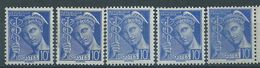 [22] Variété :  N° 407 Type Mercure 5 Nuances  ** - Unused Stamps