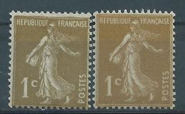 [22] Variété :  N° 277A Type Semeuse Jaune-olive Au Lieu De Bistre-olive + Normal ** - Unused Stamps