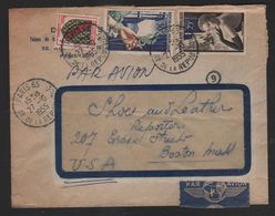 France Cover 1955 To USA - 1927-1959 Briefe & Dokumente