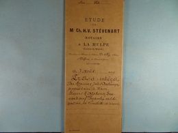 Acte Notarié 1899 Prêt Par Dechamps De Wavre à Everard De Limelette /07/ - Manuscripts