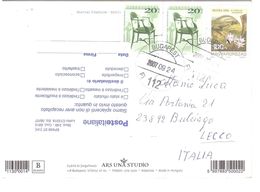 BUDAPEST CART X ITALIA - Storia Postale