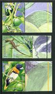 POLYNESIE 2013 N° 1019/1021 ** Neufs  = MNH Superbes Faune Flore Oiseaux Reptiles Citrons  Lézard Birds Fauna Animaux - Neufs