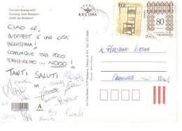 BUDAPEST CART X ITALIA - Storia Postale