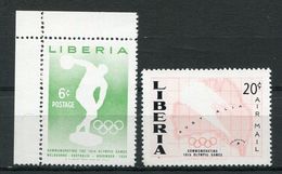 1956- LIBERIA- OLYMPIC G.RARE VARIETY - 2 VAL. M.N.H.- LUXE !! - Sommer 1956: Melbourne