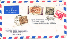 India Air Mail Cover With More Stamps Sent To USA 11-9-1971 - Airmail