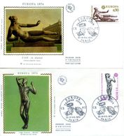 EUROPA CEPT FRANCE 1974 FDC N° YVERT 1789-90 - 1974