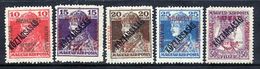 HUNGARY (SZEGED) 1919 Karl And Zita Overprinted Köztarsasag LHM /*.  Michel 36-40 - Szeged