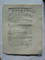 DECRET CONVENTION NATIONALE 1793 - RATIONS FOURRAGE DES CHEVAUX PENDANT LA GUERRE - CLERMONT FERRAND IMPRIMERIE DELCROS - Gesetze & Erlasse