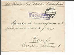 Deutsches Reich, Guerre 14-18, Lettre Censurée Wesel - Croix Rouge Genève (25.3.1915) - Briefe U. Dokumente