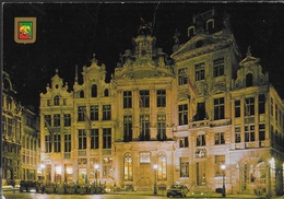 BELGIO - BRUXELLES  - NOTTURNO GRAND PLACE - VIAGGIATA 1992 - AFFRANCATURA MECCANICA ROSSA - Brüssel Bei Nacht