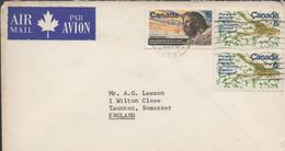 3270  Carta Canadá  Aérea Montreal  Quebec 1970 - Cartas & Documentos