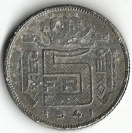 1 Pièce De Monnaie 5 Francs 1941  NDL - 20 Cents