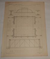 Plan De La Coupole Du Grand Vestibule De La Manufacture De Sèvres. 1864 - Obras Públicas