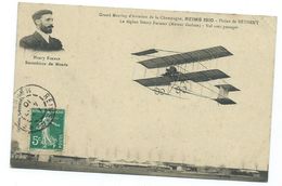 Grand Meeting D'aviation De La Champagne REIMS 1910 - Plaine De Betheny - Biplan Farman - Vol Avec Passager - Bétheny